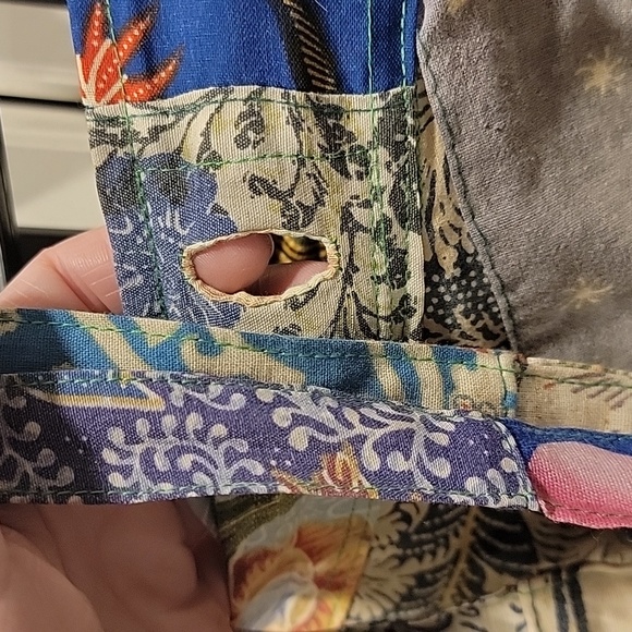 Multicolor patchwork wrap skirt - Picture 4 of 8